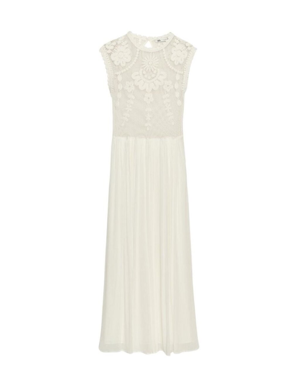 NWT Zara ZW COLLECTION EMBROIDERED COMBINATION DRESS S